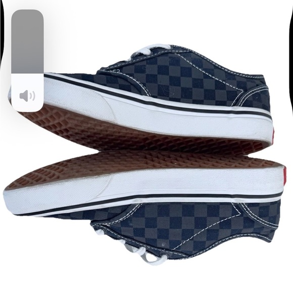 Vans Blue Gray Check Canvas Low Top Lace Up Youth Size 4 - Picture 6 of 11